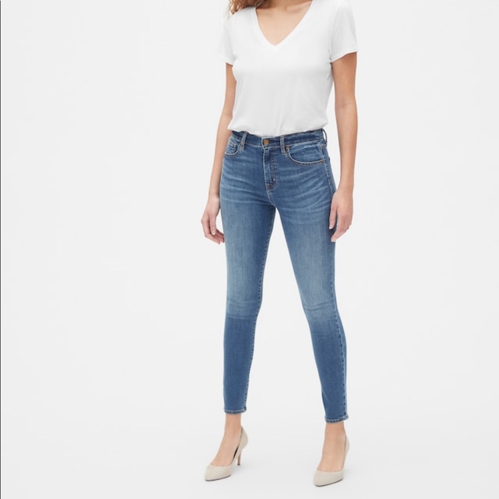 Gap true skinny, super high rise jeans